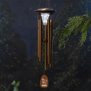 Stamped Elegance Personalized Solar Wind Chime