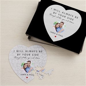 By Your Side Personalized Valentine's Day Mini Heart Puzzle