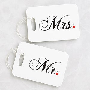 Mr. and Mrs. Personalized Luggage Tags