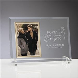 We?re Engaged Engraved Engagement Glass Frame