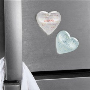 Grateful Heart Personalized Acrylic Heart Magnet