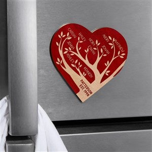 Family Tree Personalized Wood Magnet- Red Maple