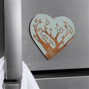 Family Tree Personalized Wood Magnet- Blue Stain