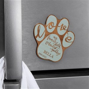Hardest Goodbye Pet Memorial Personalized Wood Magnet- Blue Stain