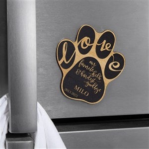 Hardest Goodbye Pet Memorial Personalized Wood Magnet- Black Stain