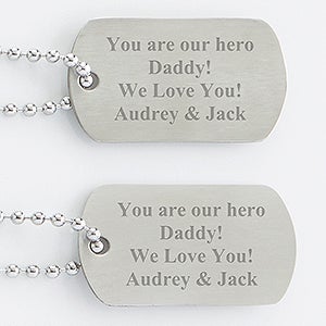 Personalized Keepsake Dog Tag Set for Him