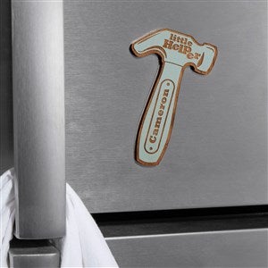 Mr. Fix-It Hammer Personalized Wood Magnet- Blue Stain