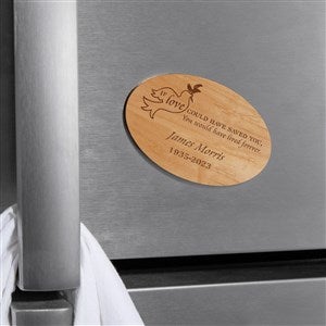 Forever Loved Personalized Wood Magnet- Natural