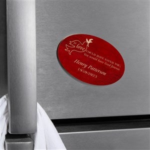 Forever Loved Personalized Wood Magnet- Red Maple