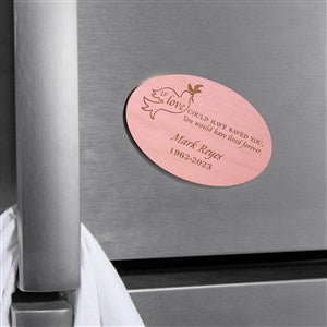 Forever Loved Personalized Wood Magnet- Pink Stain