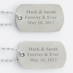 Just For You Personalized Dog Tag Set
