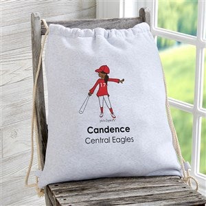 philoSophie's® Softball Personalized Sweatshirt Drawstring Bag