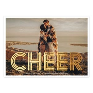 Cheer Foil Christmas Photocard  - Set of 24