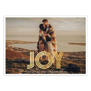 Joy Foil Christmas Photocard  - Set of 24