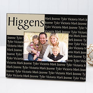 Personalized Family Name Custom Picture Frame - Laminate Finish