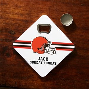 NFL Cleveland Browns Personalized Bottle Opener Coaster