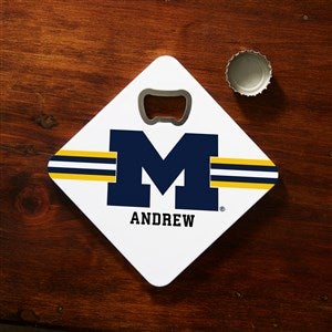 NCAA Michigan Wolverines Personalized Bottle Opener Coaster