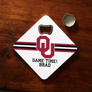 NCAA Oklahoma Sooners Personalized Bottle Opener Coaster