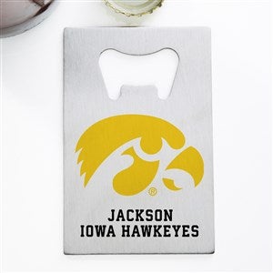 NCAA Iowa Hawkeyes Personalized Credit Card Size Bottle Opener