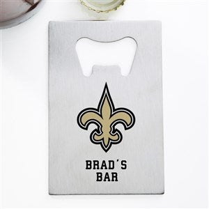 NFL New Orleans Saints Personalized Credit Card Size Bottle Opener