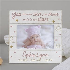 Baby Celestial Personalized Baby Shiplap Frame- 4x6 Horizontal