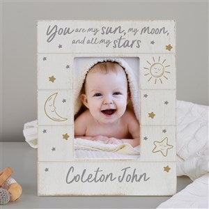 Baby Celestial Personalized Baby Shiplap Frame- 4x6 Vertical