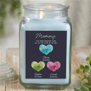 Birthstone Constellations Personalized 18 oz. Linen Candle Jar
