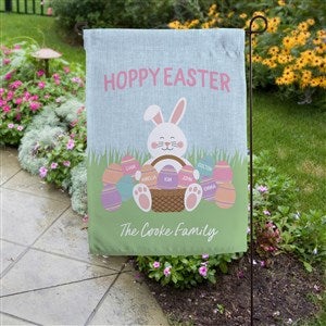 Easter Bunny Love Personalized Garden Flag