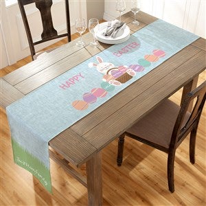 Easter Bunny Love Personalized Table Runner - Medium