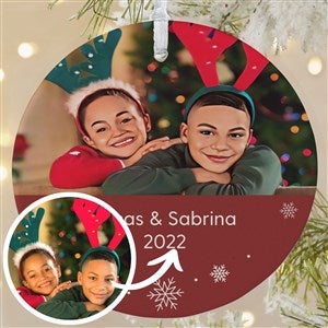 Cartoon Yourself Personalized Photo Ornament- 3.75 Matte - 1 Sided