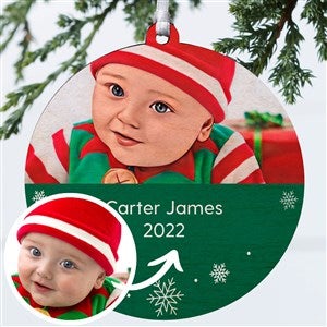 Cartoon Yourself Personalized Photo Ornament- 3.75 Wood - 1 Sided