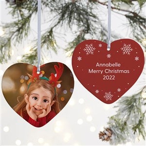 Cartoon Yourself Personalized Photo Heart Ornament- 4 Matte - 2 Sided