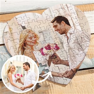 Cartoon Yourself Personalized Mini Heart Photo Puzzle