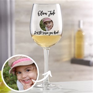 Cartoon Yourself Photo Message White Wine Glass