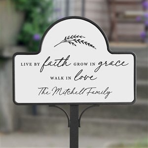 Live By Faith Personalized Magnetic Garden Sign