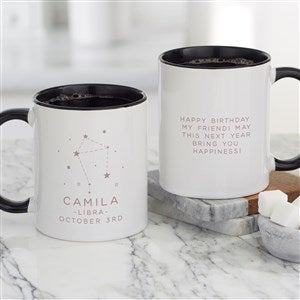 Zodiac Constellations Personalized Coffee Mug 11oz.- Black