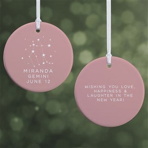 Zodiac Constellations Personalized Ornament- 2.85 Glossy-2 Sided