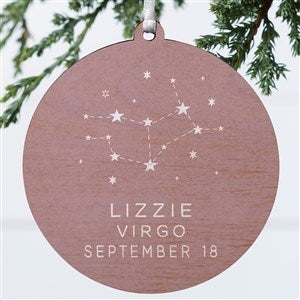Zodiac Constellations Personalized Ornament-3.75 Wood - 1 Sided