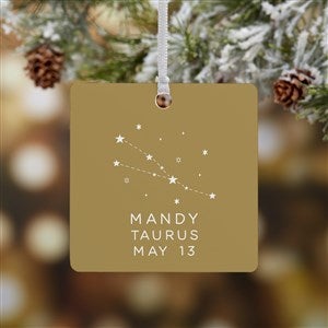 Zodiac Constellation Personalized Ornament- 2.75 Metal - 1 Sided