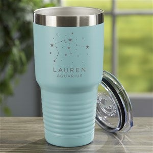 Zodiac Constellations Personalized 30 oz. Vacuum Insulated Tumbler- Teal