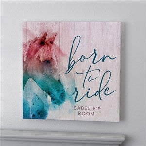 Born To Ride Horses Personalized Canvas Print - 24 x 24