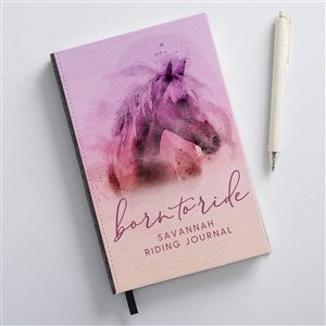 Personalized Writing Journal - Born To Ride Horses