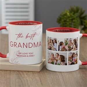 Personalized Coffee Mugs - Her Memories Photo Collage - Red