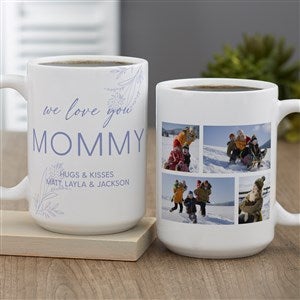 Personalized Coffee Mugs - Her Memories Photo Collage - Large - White