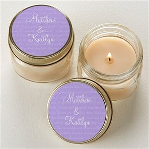 Personalized Candle Wedding Favors - Love Is Patient - Set of 12