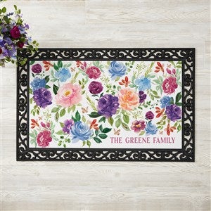 0 Blooming Blossoms Personalized Doormat- 20x35