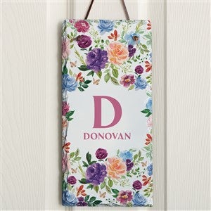 0 Blooming Blossoms Personalized Vertical Slate Sign