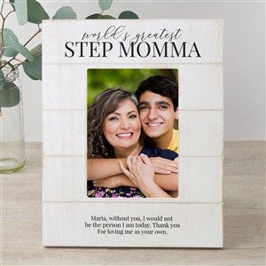 Bonus Mom Personalized Shiplap Picture Frame- 5x7 Vertical