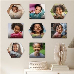 Through the Years Personalized Photo Tile- Hexagon 8x9