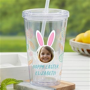 Hoppy Easter Personalized Photo 17 oz. Acrylic Insulated Tumbler